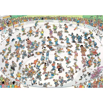 Jumbo 00625 - Jan van Haasteren - Riding the Skate Bowl - 1000 db-os puzzle