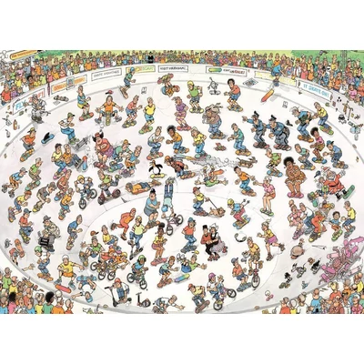 Jumbo 00642 - Jan van Haasteren - Riding the Skate Bowl - 2000 db-os puzzle