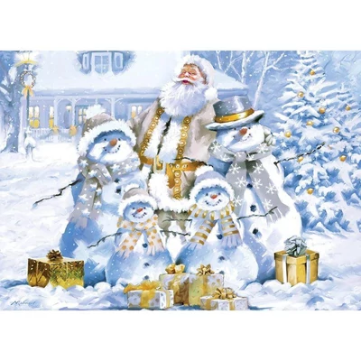 MasterPieces 72438 - Glitter &amp;amp; Gold - Snowman&#039;s Shimmer - 1000 db-os puzzle