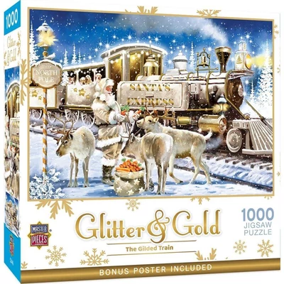 MasterPieces 72440 - Glitter &amp;amp; Gold - The Guilded Train - 1000 db-os puzzle