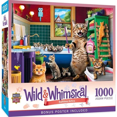 MasterPieces 72448 - Wild &amp; Whimsical - Bathtime Antics - 1000 db-os puzzle