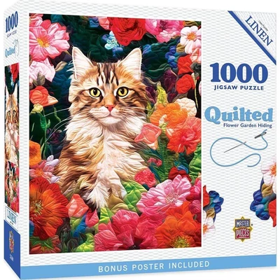 MasterPieces 72451 - Quilted - Flower Garden Hiding - 1000 db-os puzzle