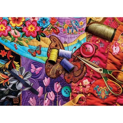 MasterPieces 72455 - Quilted - Patchwork Gardens - 1000 db-os puzzle