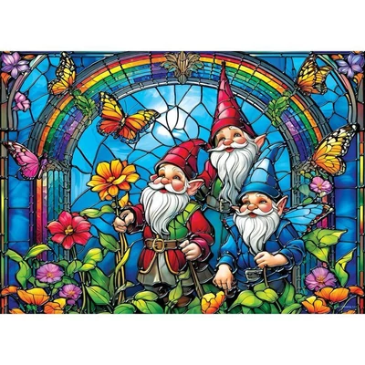 MasterPieces 72504 - Stained Glass - Gnomish Delight - 1000 db-os puzzle