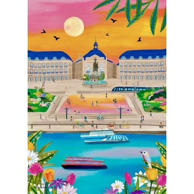 Pieces &amp; Peace 0223 - Bordeaux - Place de la Bourse - 500 db-os puzzle