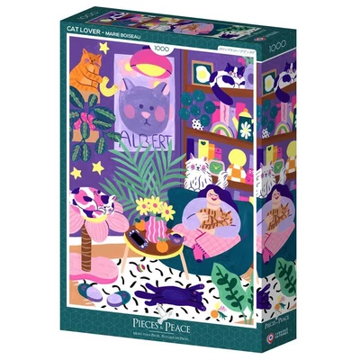 Pieces &amp; Peace 0226 - Cat Lover - 1000 db-os puzzle
