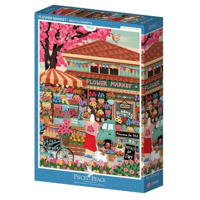 Pieces &amp; Peace 0231 - Flower Market - 1500 db-os puzzle