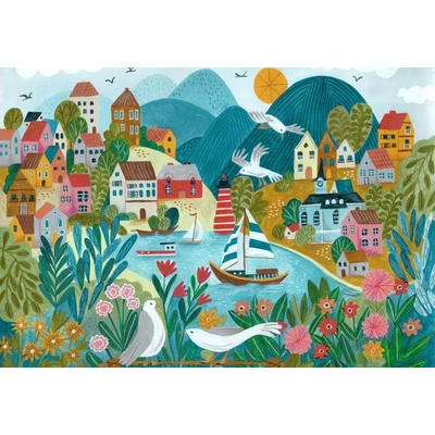 Pieces &amp;amp; Peace 0211 - Coastal Village - 1000 db-os puzzle