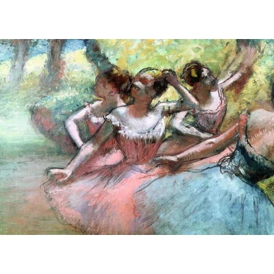 Ravensburger 12001318 - Art puzzle - Degas - Négy ballerina a színpadon - 1000 db-os puzzle