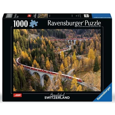 Ravensburger 1000 db-os puzzle - Csodálatos Svájc - RhB, a svájci vasút (12000004)