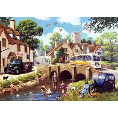 Ravensburger 1000 db-os puzzle - Egy nap a folyó mellett (12001257)