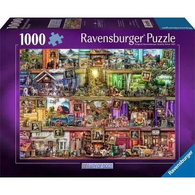 Ravensburger 12001259 - Kutyák könyvtára, Aimee Stewart - 1000 db-os puzzle