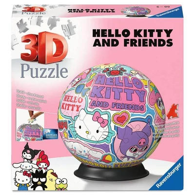 Ravensburger 11630 - Hello Kitty és barátai - 72 db-os 3D gömb puzzle