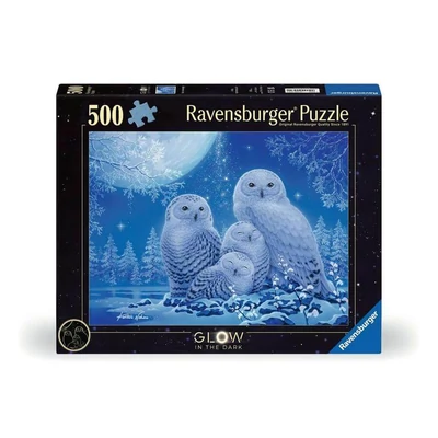 Ravensburger 12000479 - Baglyok a holdfényben - 500 db-os Fluoreszkáló puzzle