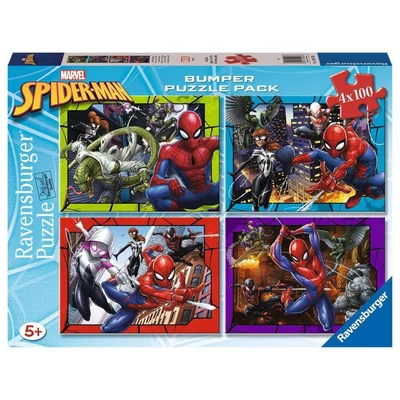 Ravensburger 12001076 - Pókember - 4 x 100 db-os puzzle