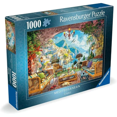 Ravensburger 12001576 - Mediterrán terasz kilátással - 1000 db-os puzzle