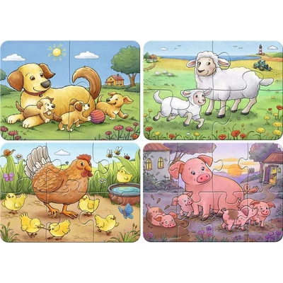 Ravensburger 12004041 - Első Baby puzzle - Állati családok
