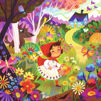 Ravensburger 12004208 - Piroska és a Farkas - 64 db-os puzzle