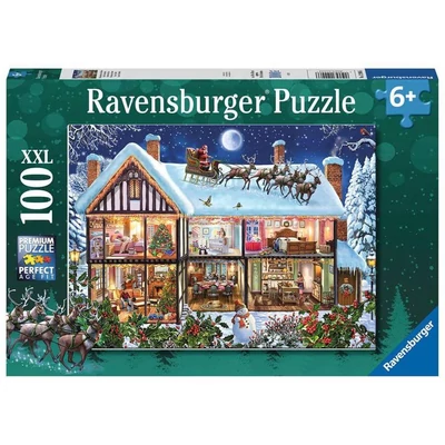 Ravensburger 12996 - Karácsony otthon - 100 db-os XXL puzzle