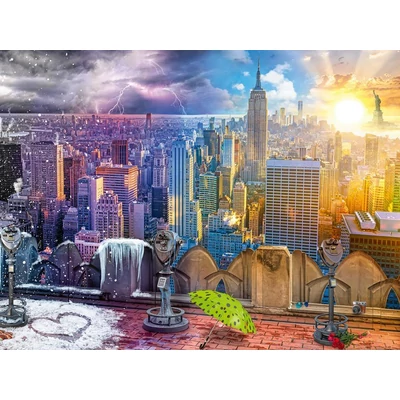 Ravensburger 12000698 - New York télen és nyáron - 1500 db-os puzzle