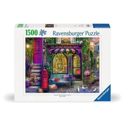 Ravensburger 12000737 - Szerelmes levelek csokoládébolt - 1500 db-os puzzle