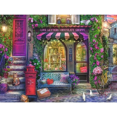 Ravensburger 12000737 - Szerelmes levelek csokoládébolt - 1500 db-os puzzle