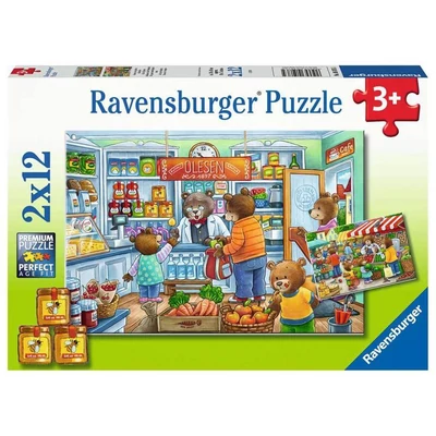 Ravensburger 05076 - A boltban - 2 x 12 db-os puzzle