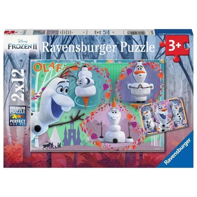 Ravensburger 05153 - Jégvarázs - Olaf a kedvenc - 2 x 12 db-os puzzle