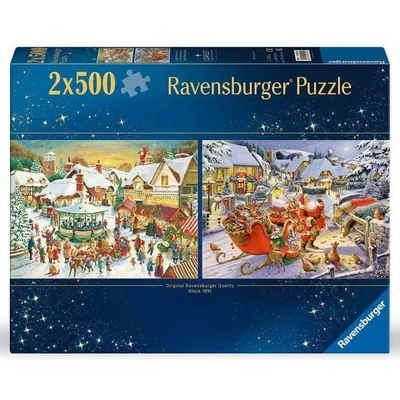 Ravensburger 12000040 - Karácsonyi gyűjtemény - 2 x 500 db-os puzzle