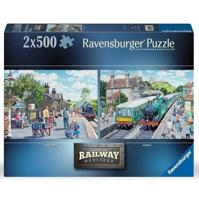 Ravensburger 12000013 - Railway Heritage - Oakworth és Corfe - 2 x 500 db-os puzzle