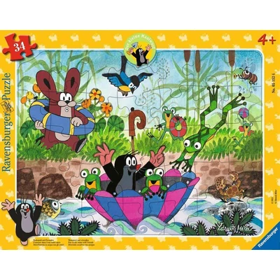 Ravensburger 05152 - Kisvakond - Strandolás - 34 db-os keretes puzzle