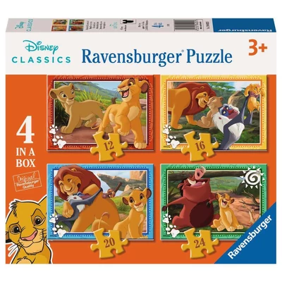 Ravensburger 12004025 - Az oroszlánkirály - 4 az 1-ben puzzle (12,16,20,24 db-os) puzzle