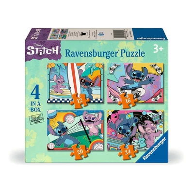 Ravensburger 12004106 - Disney - Stitch - 4 az 1-ben puzzle (12,16,20,24 db-os) puzzle