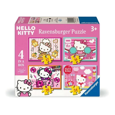 Ravensburger 12004158 - Hello Kitty - 4 az 1-ben puzzle (12,16,20,24 db-os) puzzle