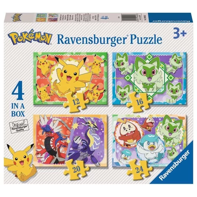 Ravensburger 12004026 - Pokémon - 4 az 1-ben puzzle (12,16,20,24 db-os) puzzle