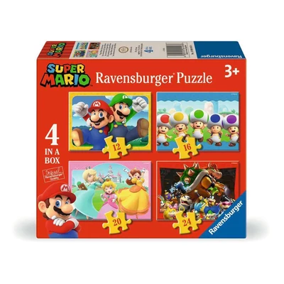 Ravensburger 12004107 - Super Mario - 4 az 1-ben puzzle (12,16,20,24 db-os) puzzle