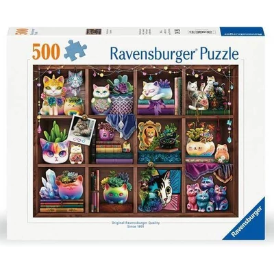 Ravensburger 12000874 - Cicák és pozsgások - 500 db-os puzzle