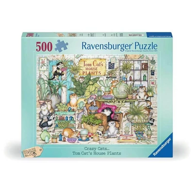 Ravensburger 12000695 - Crazy Cats - Szobanövények - 500 db-os puzzle