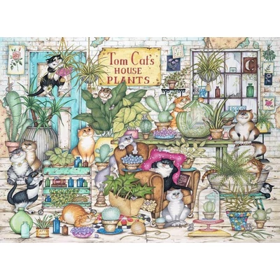 Ravensburger 12000695 - Crazy Cats - Szobanövények - 500 db-os puzzle