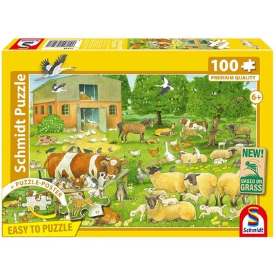 Schmidt 56528 - Baby Animals on the Farm - 100 db-os puzzle