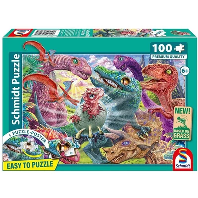 Schmidt 56527 - Little Dinosaurs, Big Adventures - 100 db-os puzzle