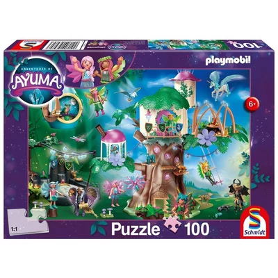 Schmidt 56480 - Playmobil puzzle - Ayuma - Magical fairy forest - 100 db-os puzzle