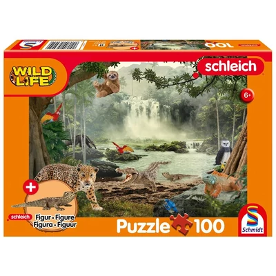 Schmidt 56467 - Wild life in the rainforest - 100 db-os Schleich puzzle figurával