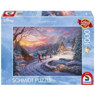 Schmidt 58035 - Disney - Cinderella - Bringing Home for Christmas, Thomas Kinkade - 1000 db-os puzzle