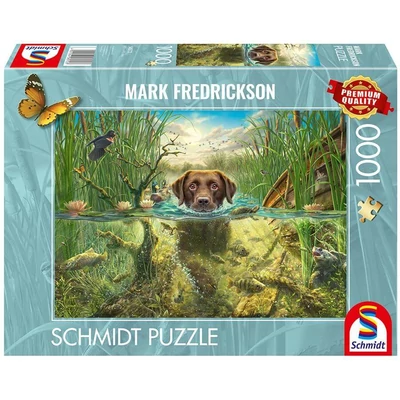 Schmidt 58572 - Dog&#039;s Life - Brown Labrador in the Cool Water - 1000 db-os puzzle