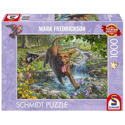 Schmidt 58559 - Dog&#039;s Life - Spring Walk with Labrador Retriever - 1000 db-os puzzle