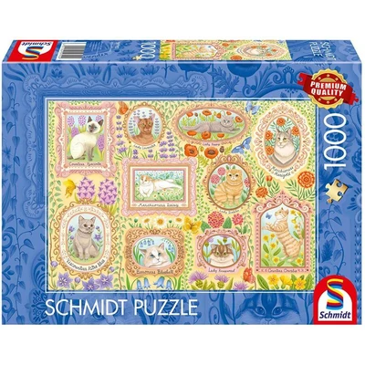 Schmidt 59792 - Noble Cats in Floral Splendor - 1000 db-os puzzle