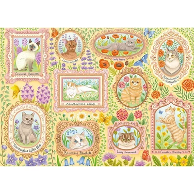 Schmidt 59792 - Noble Cats in Floral Splendor - 1000 db-os puzzle