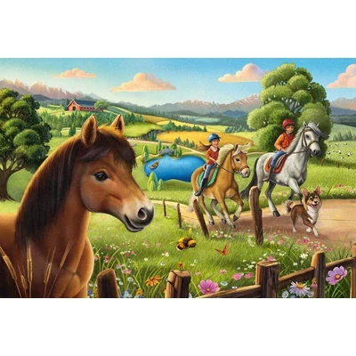 Schmidt 56519 - My Favorite Horses - 3 x 48 db-os puzzle