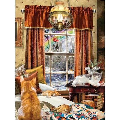 SunsOut 35280 - Winter Cats - 1000 db-os puzzle
